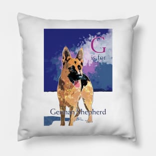 G is for German Shepherd Pillow