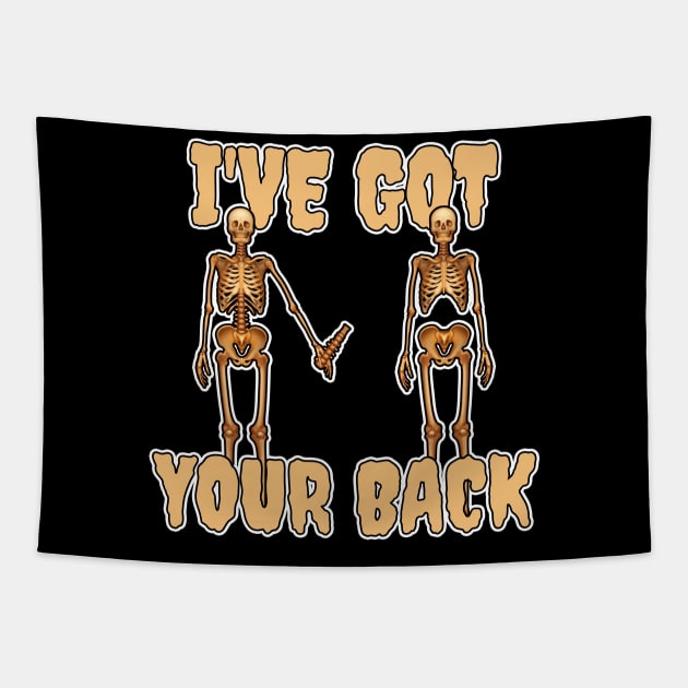 I've Got Your Back Stick Figure Friendship Novelty Sarcasm Tapestry by threefngrs