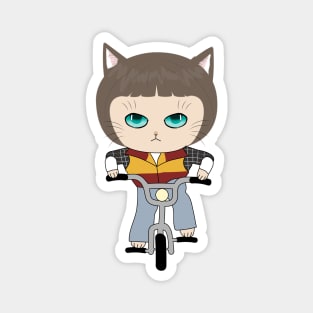 Stranger Things - Cat Will Byers with bike Magnet
