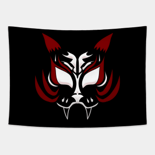 Dark Kitsune Face - Crimson Tapestry