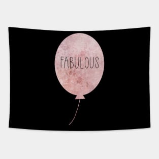 Fabulous Balloon pink text typography Tapestry