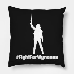 Fight For Wynonna Earp Silhouette - White Pillow