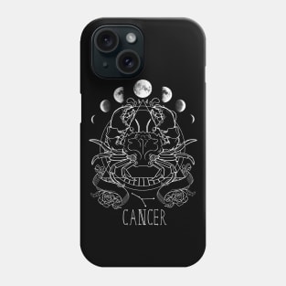 Zodiac Cancer - Black Phone Case