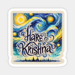 Starry Night Hare Krishna Magnet