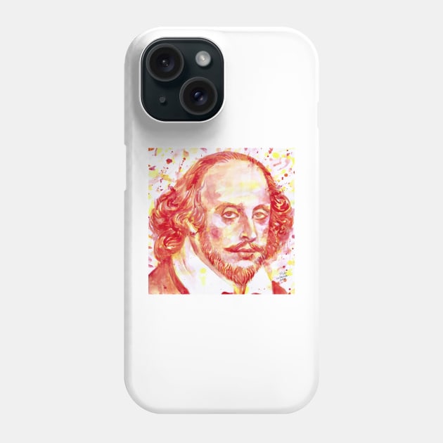 WILLIAM SHAKESPEARE - watercolor portrait .1 Phone Case by lautir