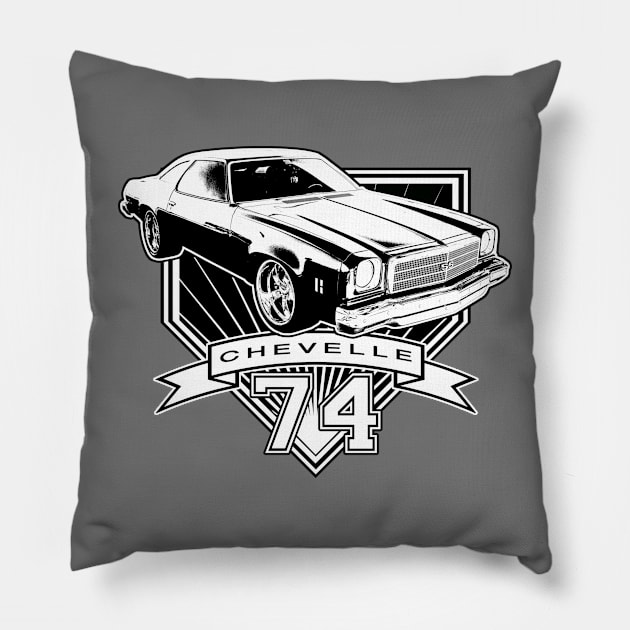 1974 Chevelle Pillow by CoolCarVideos