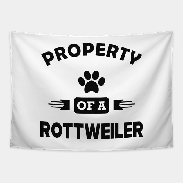 Rottweiler Dog - Property of a rottweiler Tapestry by KC Happy Shop