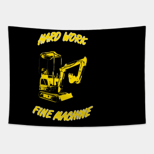 Mini bagger - hard work fine machine Tapestry