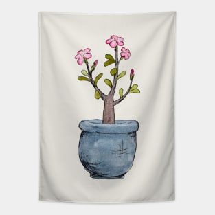 Desert Rose Potted Plant Tapestry