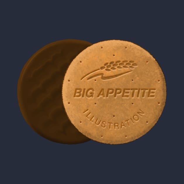 Big Appetite Chocolate Digestive Biscuit by Big Appetite Illustration