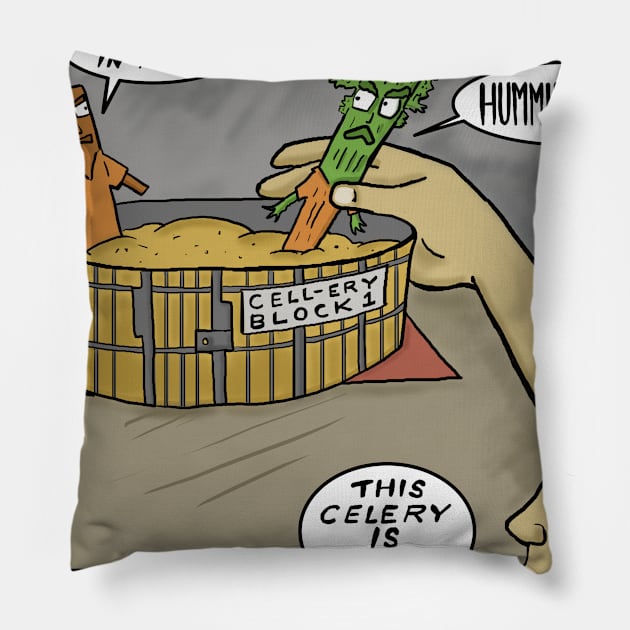 Hummus-Side Pillow by Nick Navatta