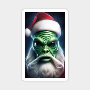 Alien Santa Claus Magnet