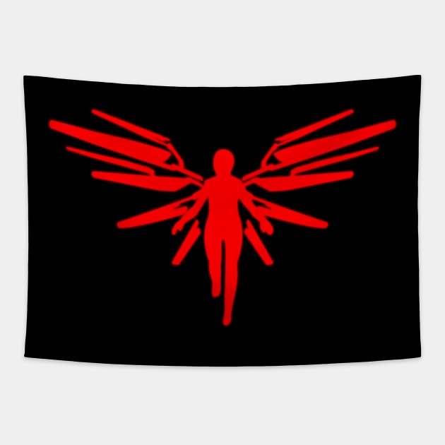 A Red Angel Tapestry by nickbeta