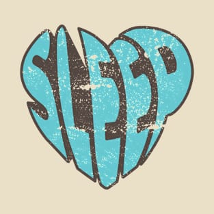 Love Sleep Heart Typography T-Shirt