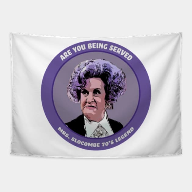 Are You Being Served Mrs. Slocombe Tapestry by Viinlustraion