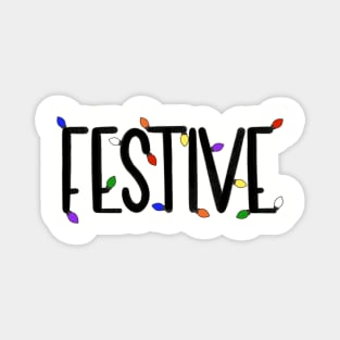 Festive Christmas Lights Magnet