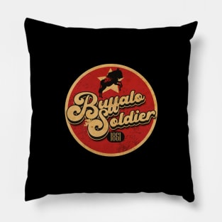 Buffalo Soldier Vintage Sign Pillow