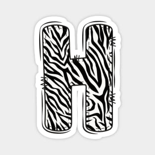 Zebra Letter H Magnet