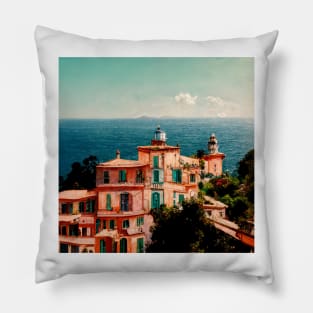 Amalfi Coast en rose Pillow