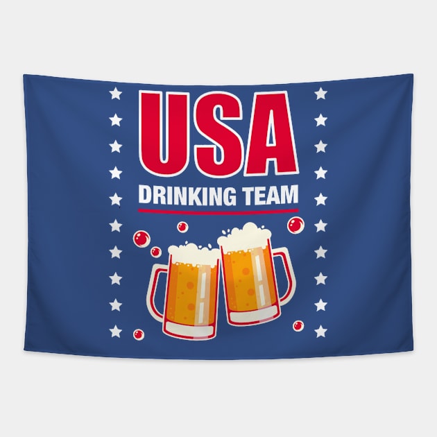 USA DRINKING TEAM Tapestry by PsychoDynamics