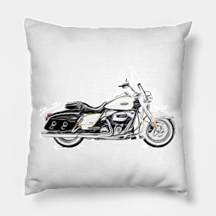 white motorbike Pillow