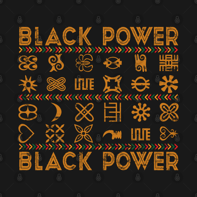 Black Power | Africa Adinkra Symbols Collection by Vanglorious Joy