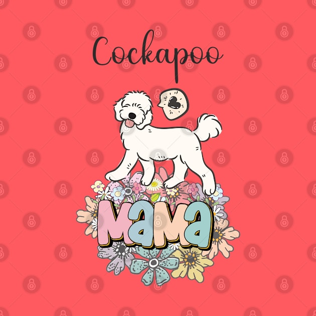 White Cockapoo Mama by LulululuPainting