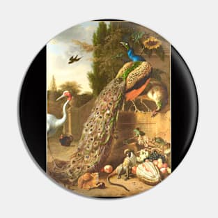 Peacocks by Melchior d'Hondecoeter (digitally enhanced) Pin