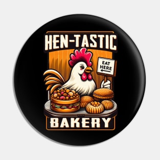 Hen - tastic Bakery chickens,  display package with assorted pastries Pin