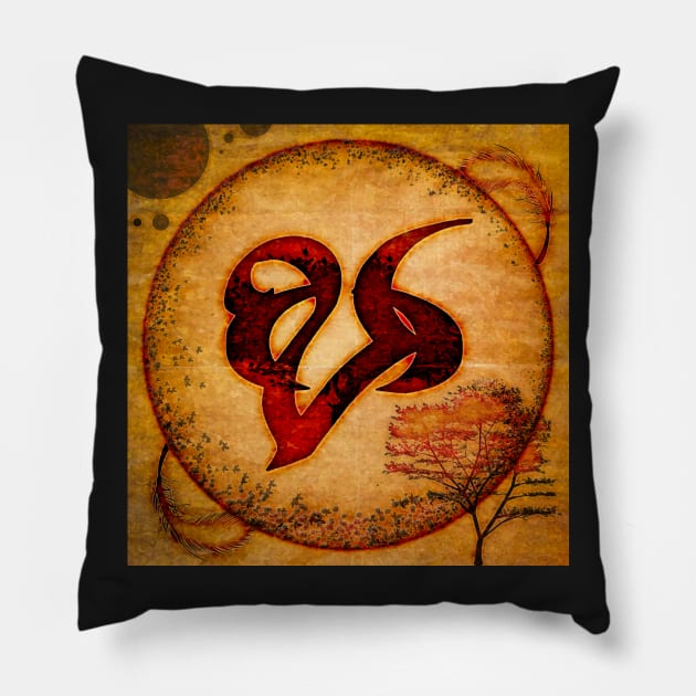 Wood Burn Remembrance/Mourning Rune Pillow by AjDreamCraft