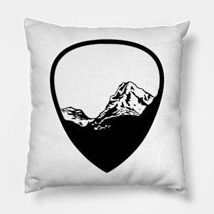 Guitar pick with mountains Pillow