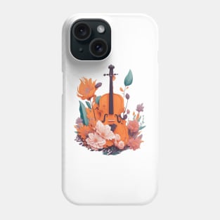 Violin and Flowers Phone Case