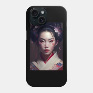 Japanese Geisha In Digital Art. Gift Idea For Japan Fans 5 Phone Case