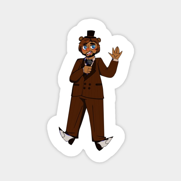 Freddy Fazbear Gijinka Transparent Magnet by spaceagebarbie