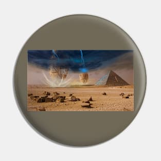 UFO abduction pyramid Pin