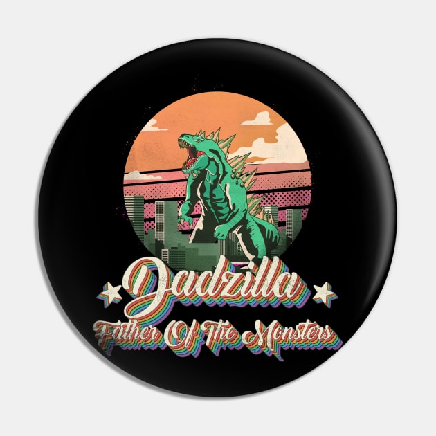 Dadzilla Father Of The Monsters Retro Vintage Sunset, fathers day 2022 Pin by benyamine