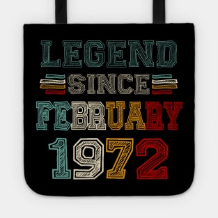 51 Years Old Legend Since February 1972 51st Birthday Tote