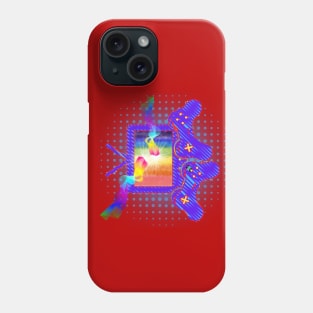 Gamer Gay Pride Rainbow Controllers and TV RED Phone Case