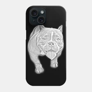 Pitbull Dog Sketch Art Phone Case