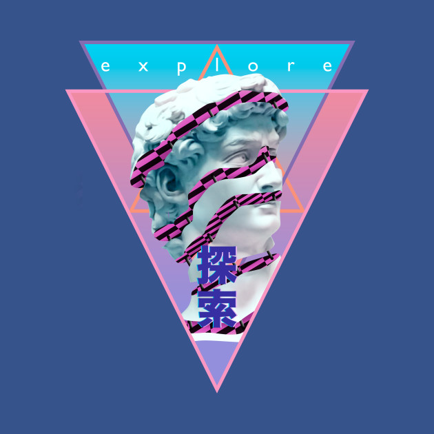 Discover Vaporwave Statue of David Bust Retro 80s 90s Art Otaku - Vaporwave - T-Shirt