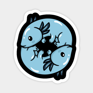 Axolotl Cute Blue Magnet