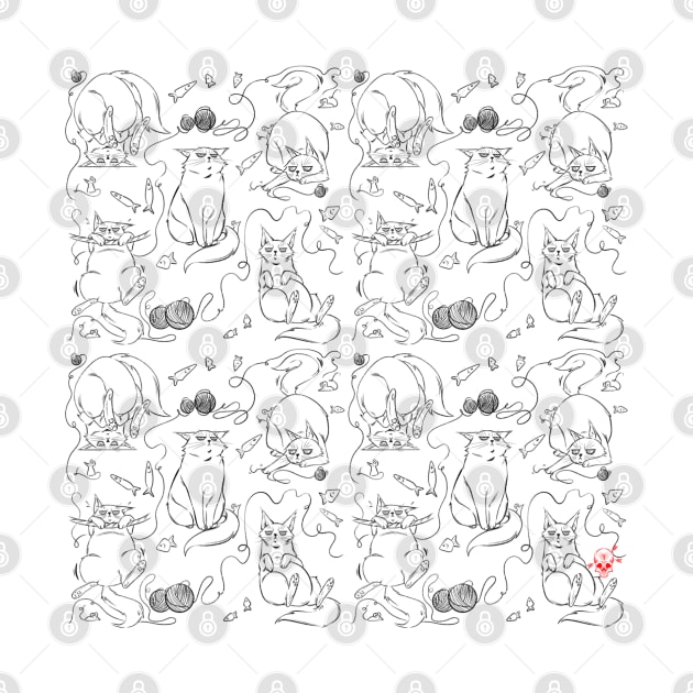 Moody Cat pattern by Monstrous1