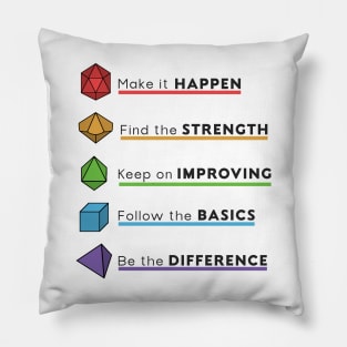 RPG Gamer dice motivational meaning for everyday Pillow