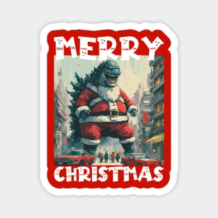 Christmas Godzilla - 3 Magnet