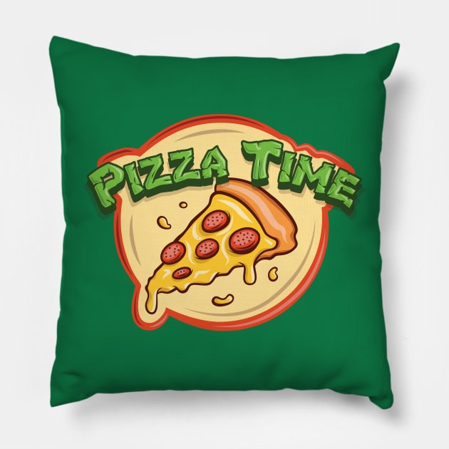 Pizza Time Pillow by Alvidea