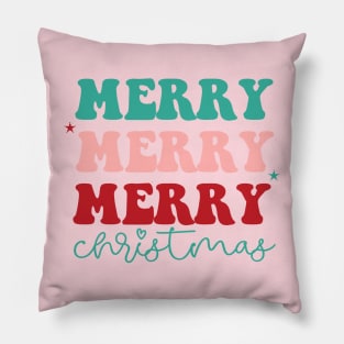 Cute Girly Merry Christmas Pillow