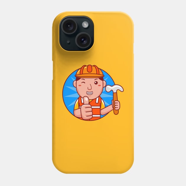 Builder Man Phone Case by MEDZ