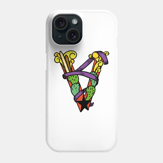 Crazy Monogram V Phone Case by Tylwyth