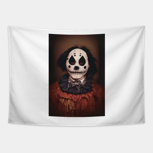 A Creepy, Scary Clown Tapestry by daniel4510