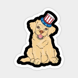 American Flag Labrador Retriever Dog Lover Magnet